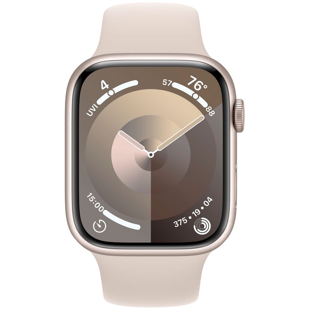 Смарт-часы Apple Watch Series 9 GPS 45mm MR963 Starlight Aluminum Case with Starlight Sport Band - S/M купить,0