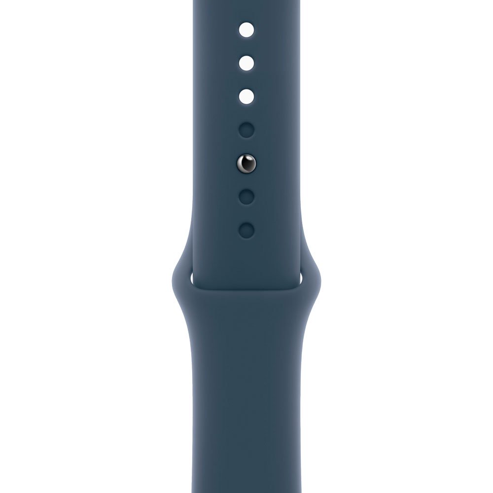 Смарт-часы Apple Watch Series 9 GPS 45mm MR9E3 Silver Aluminum Case with Storm Blue Sport Band - M/L купить,0