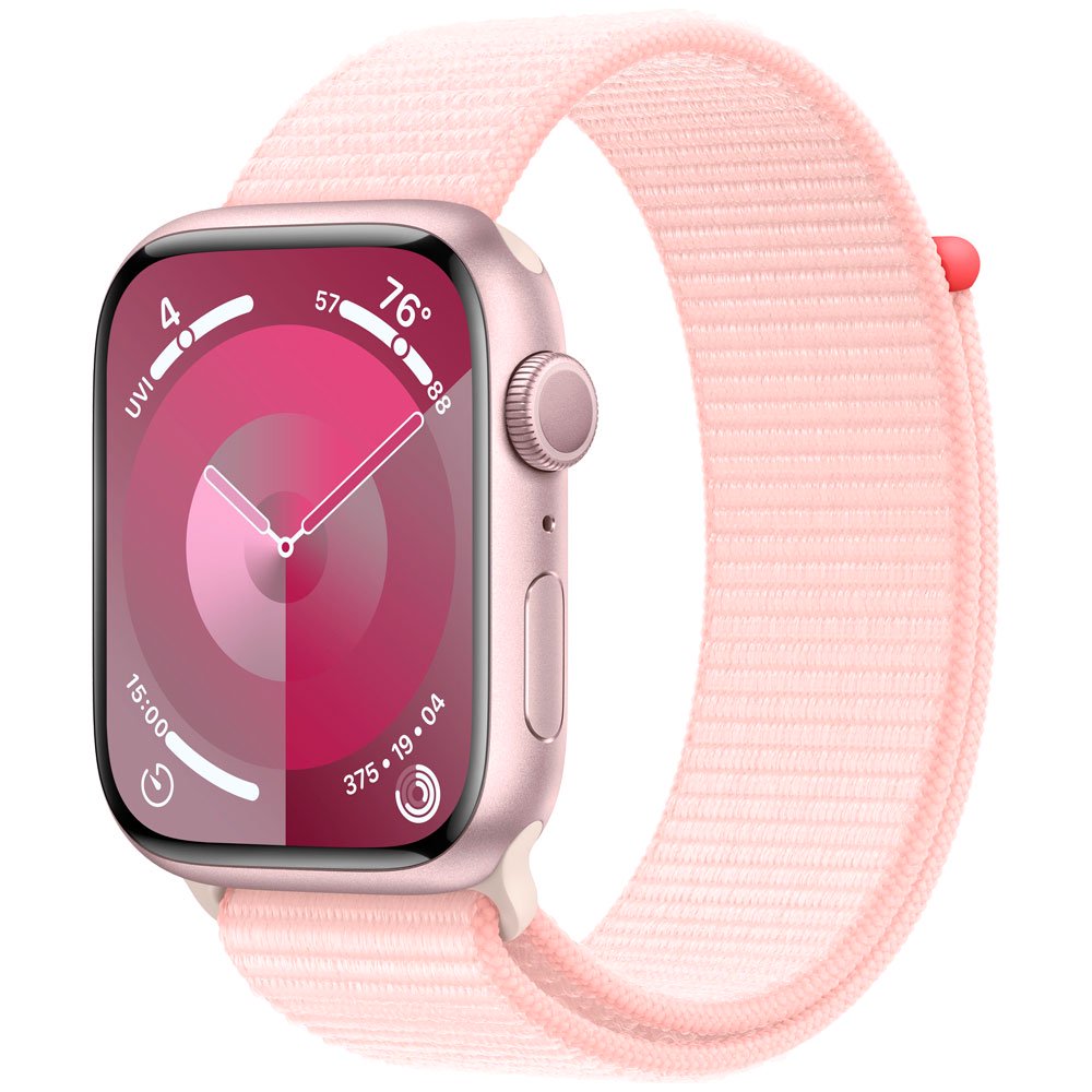 Смарт-часы Apple Watch Series 9 GPS 45mm MR9J3 Pink Aluminum Case with Light Pink Sport Loop купить,NaN