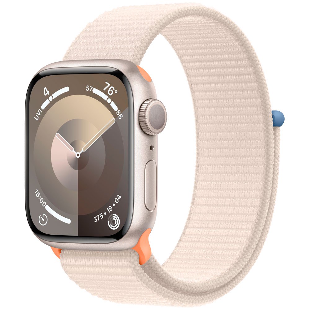 Смарт-часы Apple Watch Series 9 GPS 41mm MR8V3 Starlight Aluminum Case with Starlight Sport Loop купить,NaN