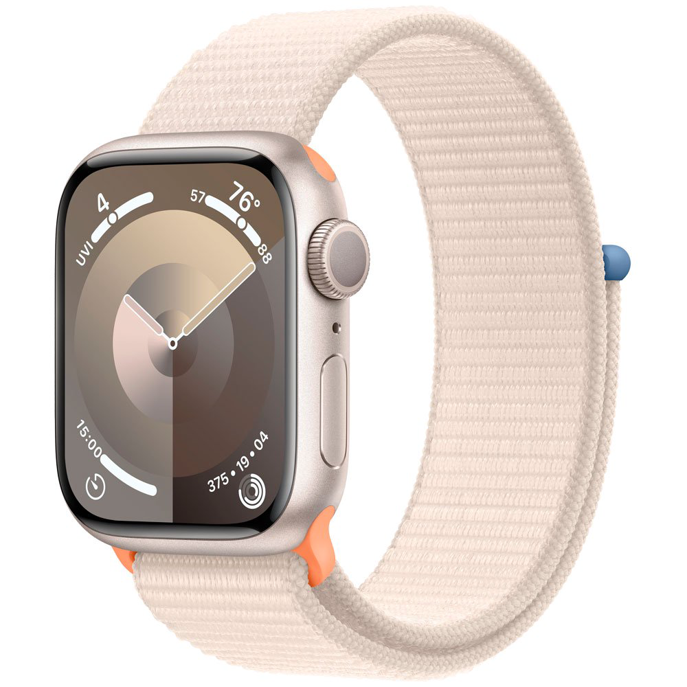 Смарт-часы Apple Watch Series 9 GPS 41mm MR8V3 Starlight Aluminum Case with Starlight Sport Loop купить,NaN