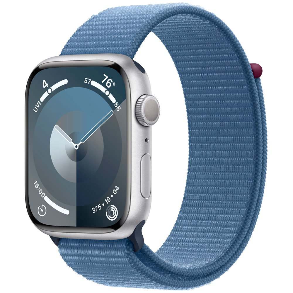 Смарт-часы Apple Watch Series 9 GPS 45mm MR9F3 Silver Aluminum Case with Winter Blue Sport Loop