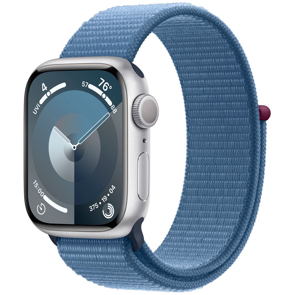 Смарт-часы Apple Watch Series 9 GPS 41mm MR923 Silver Aluminum Case with Winter Blue Sport Loop