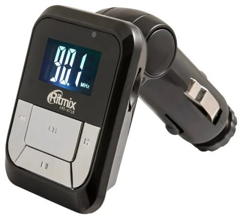 FM-трансмиттер Ritmix FMT-A710 черный-серебристый
