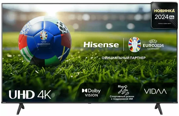 Телевизор 43" (108 см) Hisense 43A6N UHD Black купить,NaN