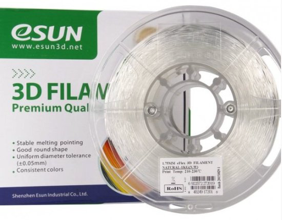 Пластик для 3D-печати ESUN EFLEX175N1 прозрачный