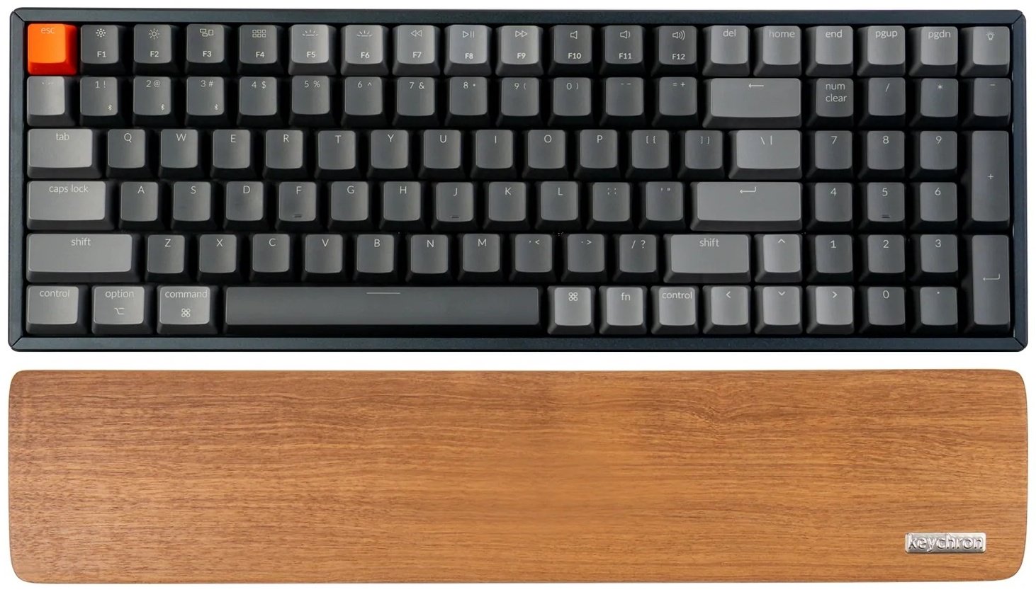 Подставка под запястье Keychron K4 Walnut Wood Palm Rest черный