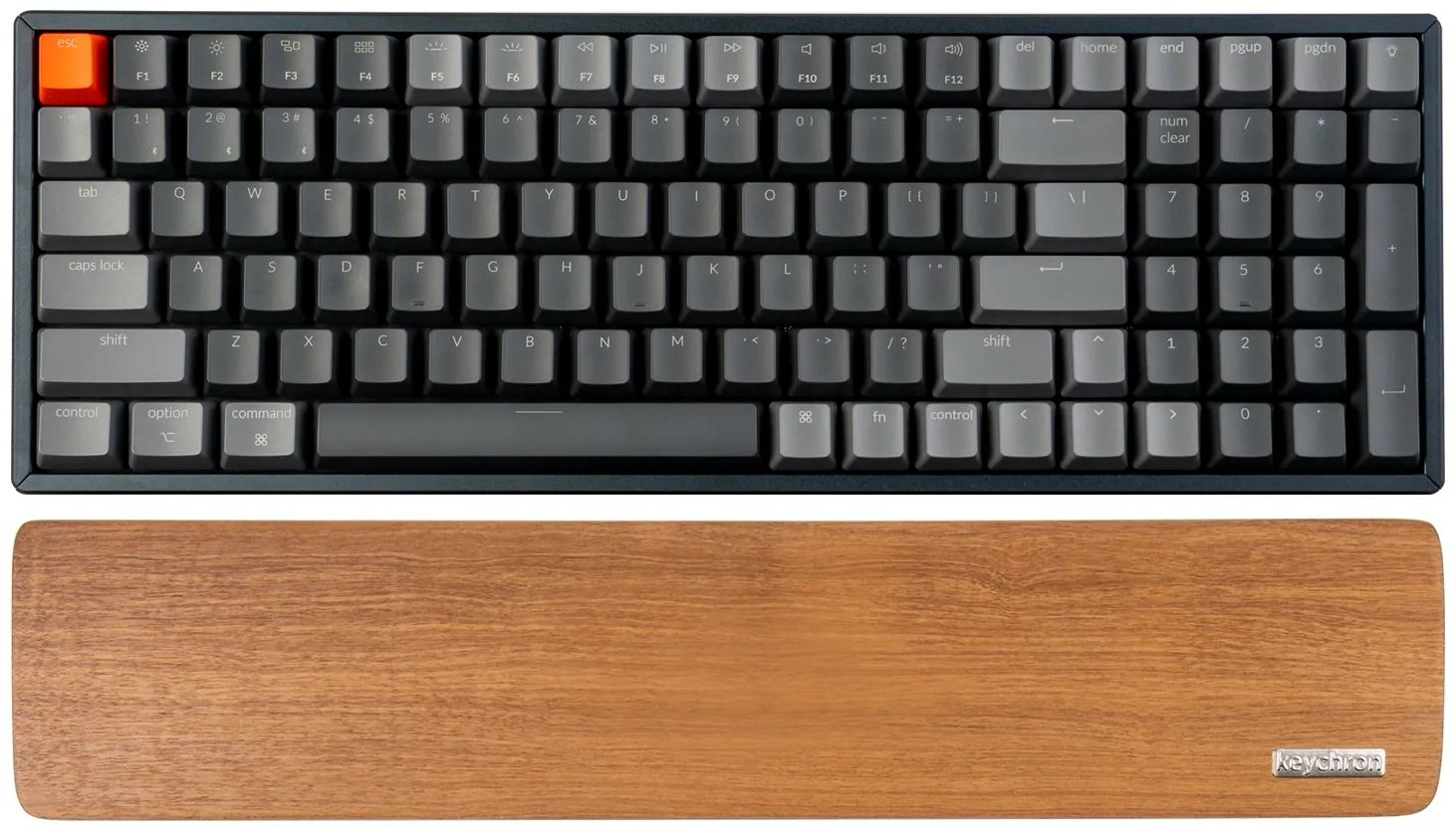 Подставка под запястье Keychron K4 Walnut Wood Palm Rest черный