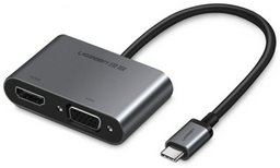Переходник Ugreen USB Type-C - HDMI/VGA 0.15 м