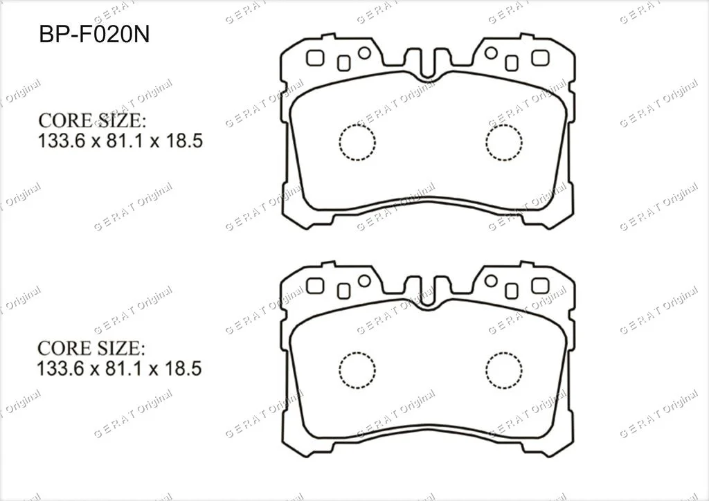 Колодки передние Gerat BP-F020N купить,8172
