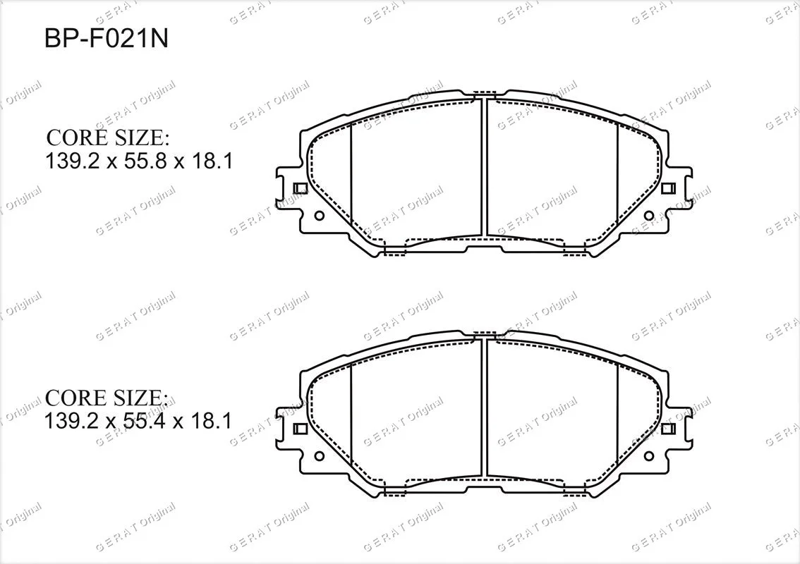 Колодки передние Gerat BP-F021 Normal купить,8128