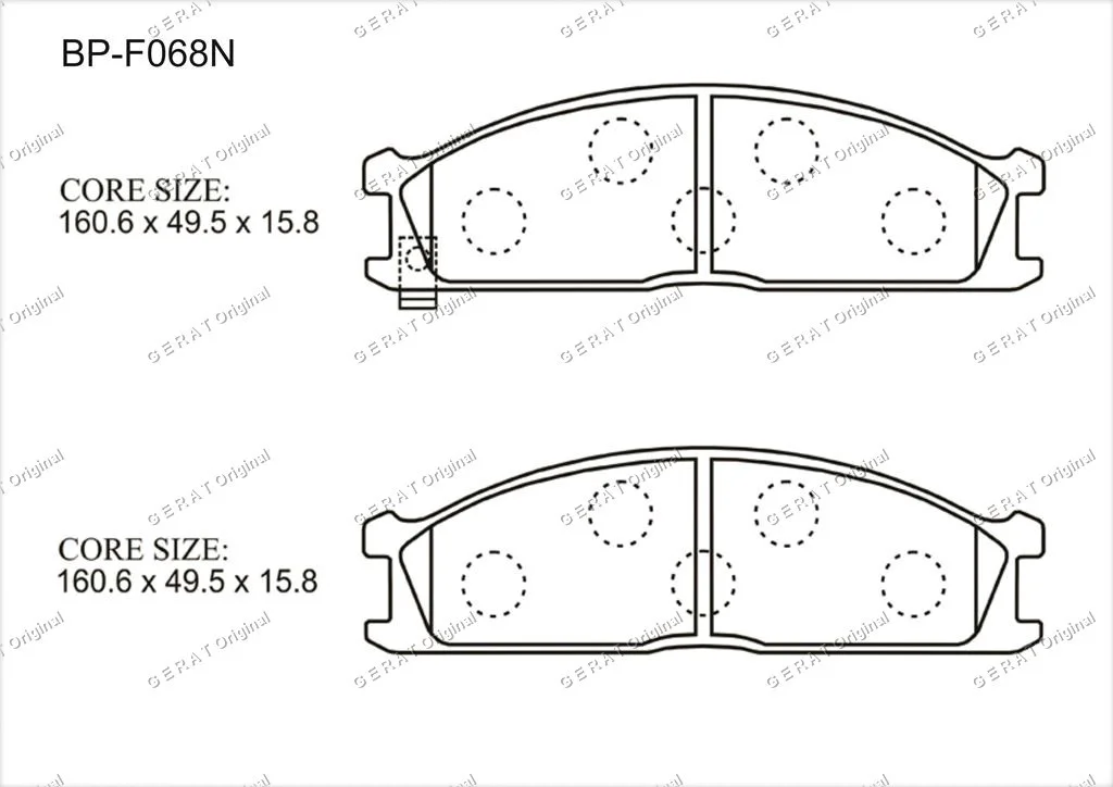 Колодки передние Gerat BP-F068N купить,6263