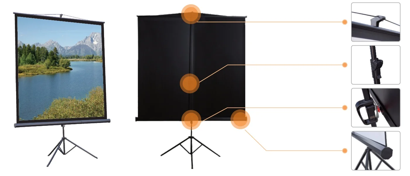 Экран на треноге Mr.Pixel Eco MAGNASDB135V2 96"x96" (2,44x2,44) Black
