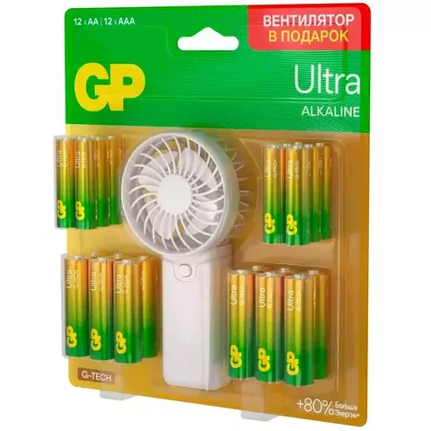 Батарейка GP Super AA (12 шт.) + AAA (12 шт.) + Вентилятор PROMO - ForteMarket Батарейка GP Super AA (12 шт.) + AAA (12 шт.) + Вентилятор PROMO купить,0