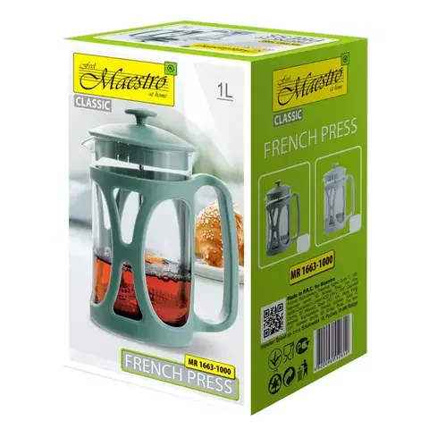 Френч-пресс Maestro MR-1663-600 Transparent - ForteMarket Френч-пресс Maestro MR-1663-600 Transparent купить,0