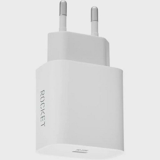 Зарядное устройство для телефонов Rocket 20W USB-C + cabel Lightning Rocket Space Combo White
