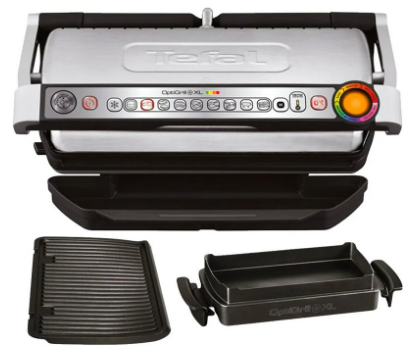 Электрогриль Tefal Optigrill+ XL GC-724D12 серебристый