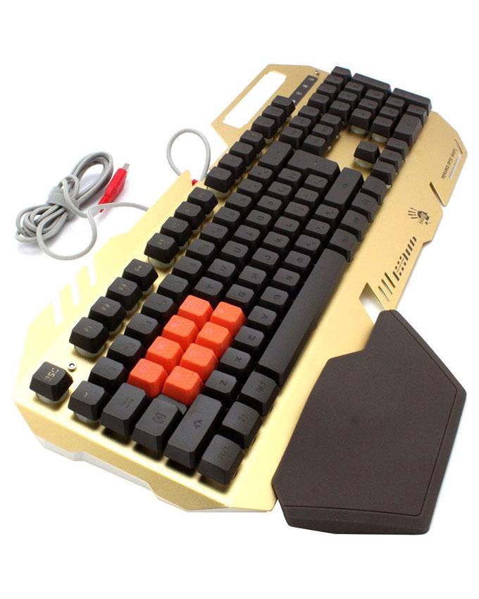 Клавиатура игровая A4Tech Bloody B418 USB золотистая - ForteMarket Клавиатура игровая A4Tech Bloody B418 USB золотистая купить,0