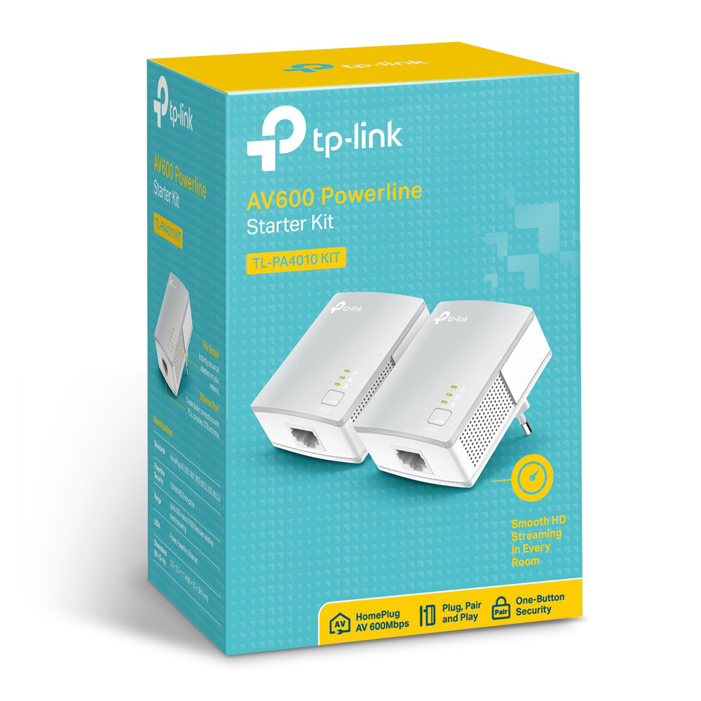 Адаптер Powerline Tp-Link TL-PA4010 KIT белый  купить,26376
