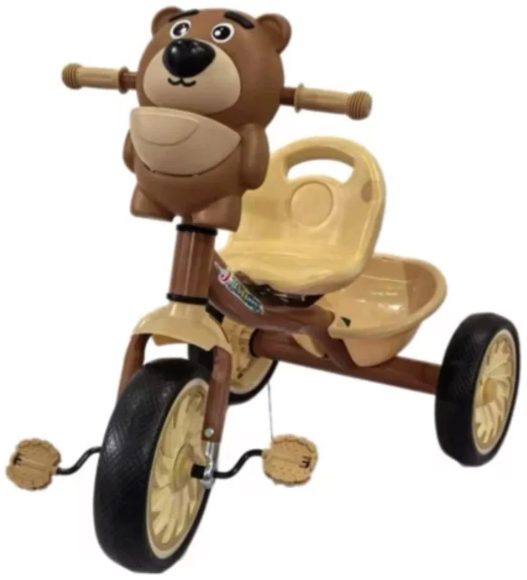 Трёхколёсный велосипед Happy Bear Teen-012 коричневый купить,18000