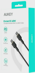 Кабель Aukey CB-C2 USB 3.1 Type C to Type C 60Вт 1 м CB-NCC1 Black