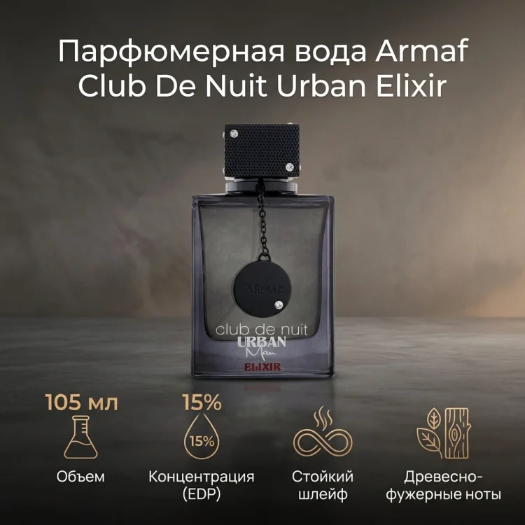 Парфюмерная вода Armaf Club De Nuit Urban Elixir EDP для мужчин 105мл купить,NaN