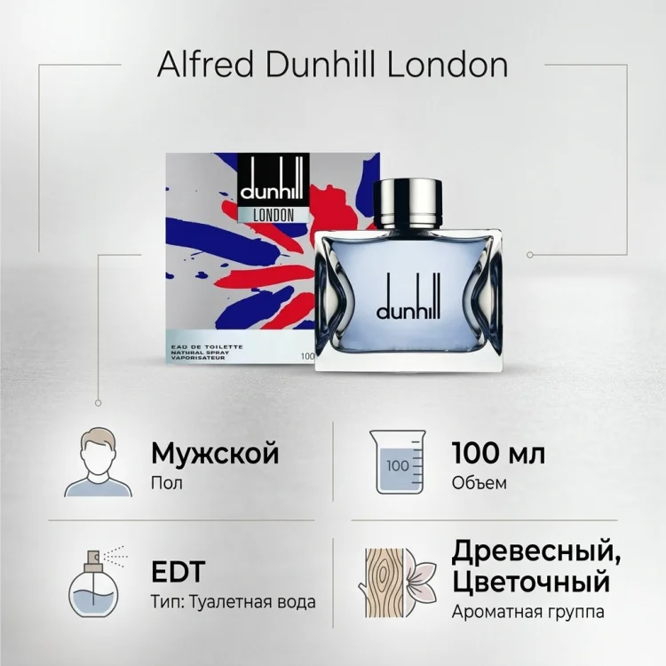 Туалетная вода Alfred Dunhill London EDT для мужчин 100мл купить,21490