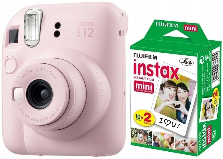 Фотокамера моментальной печати Fujifilm Instax Mini 12 &#43; Instax Mini EU розовый