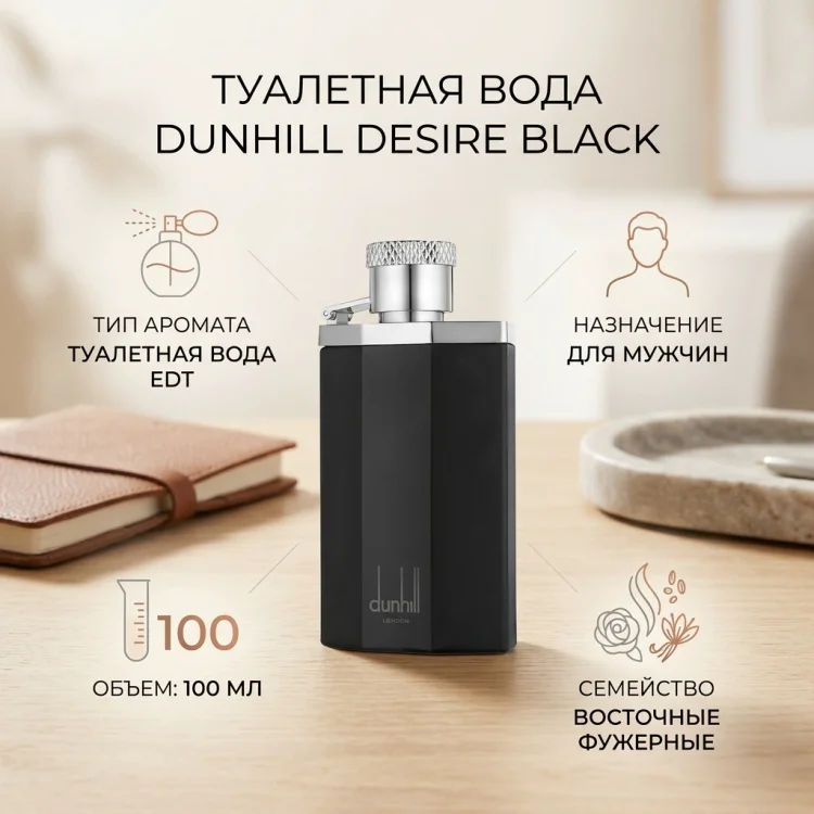 Туалетная вода Alfred Dunhill Desire Black EDT для мужчин 100мл купить,24590