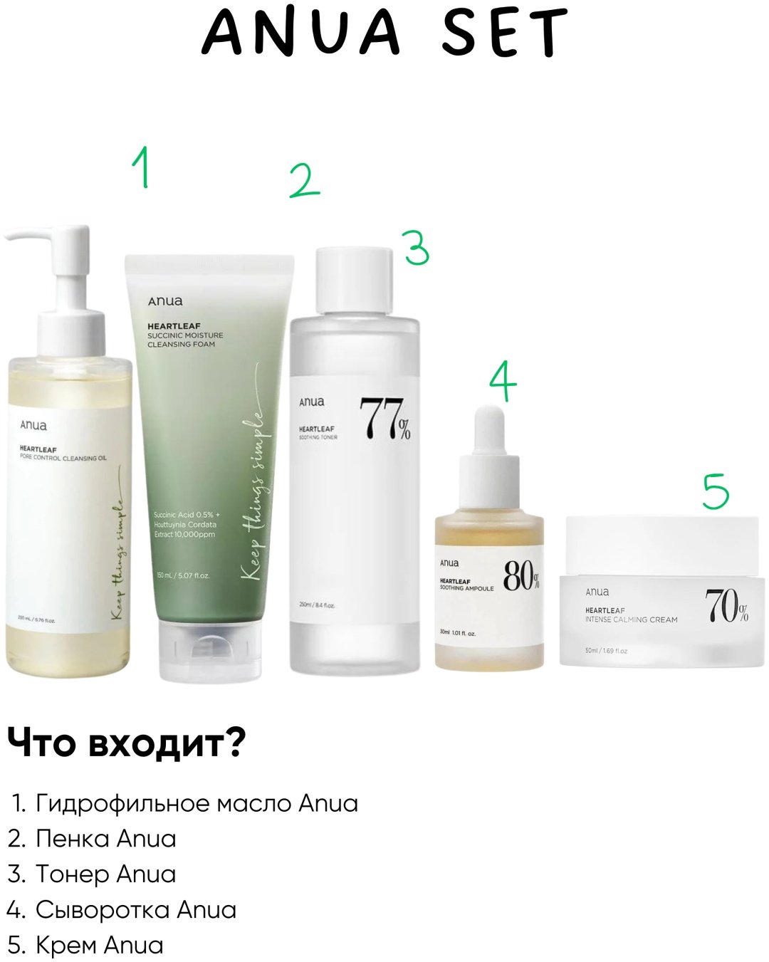 Anua Keep Things Simple набор по уходу за лицом для женщин - ForteMarket Anua Keep Things Simple набор по уходу за лицом для женщин купить,0