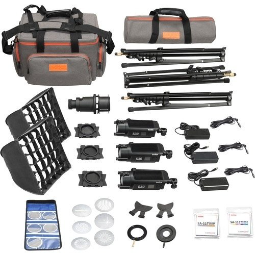 Постоянный свет Godox S30-D Focusing LED 3-Light Kit купить,NaN