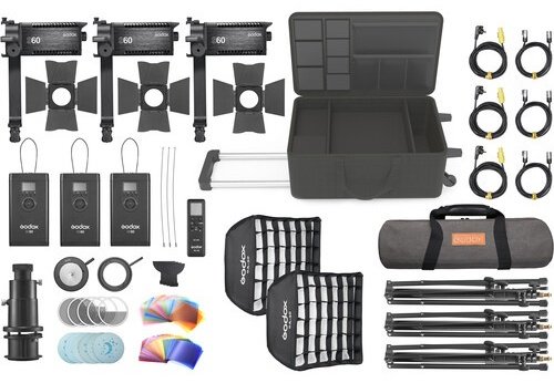 Постоянный свет Godox S60-D Focusing LED 3-Light Kit