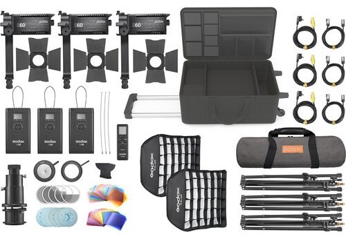 Постоянный свет Godox S60-D Focusing LED 3-Light Kit купить,NaN