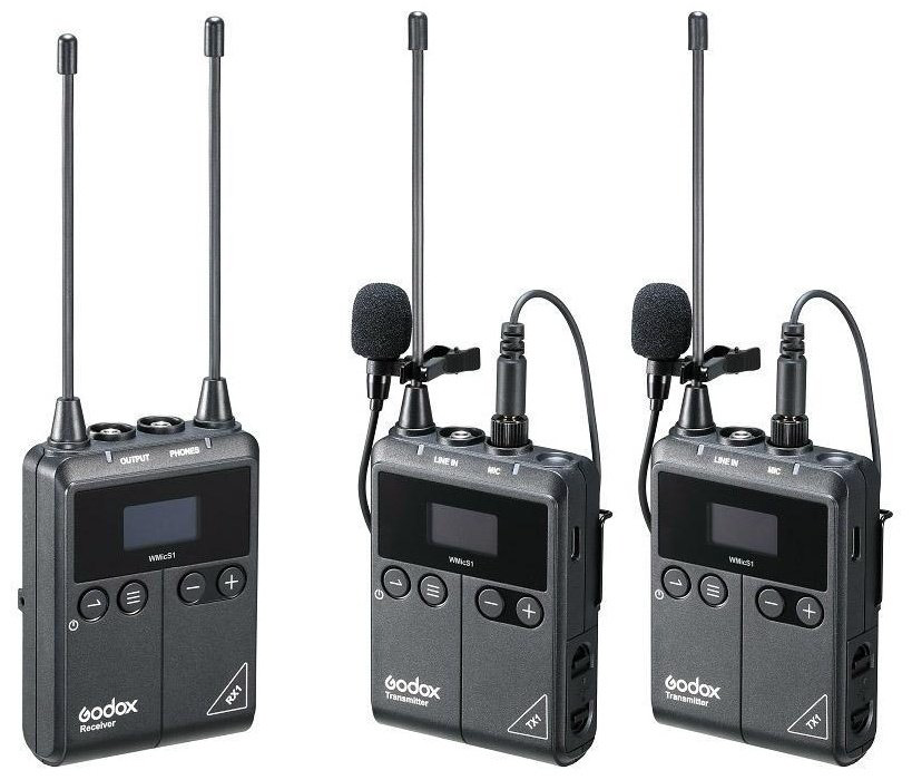 Микрофон Godox WMicS1 Kit 2 черный купить,NaN