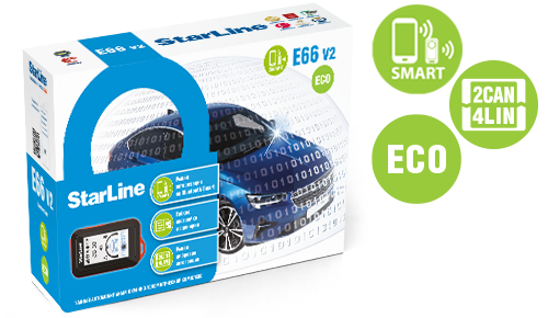 Автосигнализация StarLine E66 V2 BT ECO 2CAN-4LIN купить,NaN