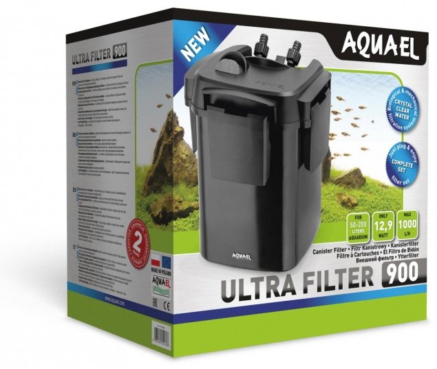 Фильтр внешний AQUAEL ULTRA 900 для аквариума до 200л (1000 л/ч, 12,9 Вт)