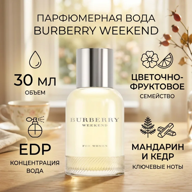 Парфюмерная вода Burberry Weekend EDP для женщин 30мл - ForteMarket Парфюмерная вода Burberry Weekend EDP для женщин 30мл купить,23500