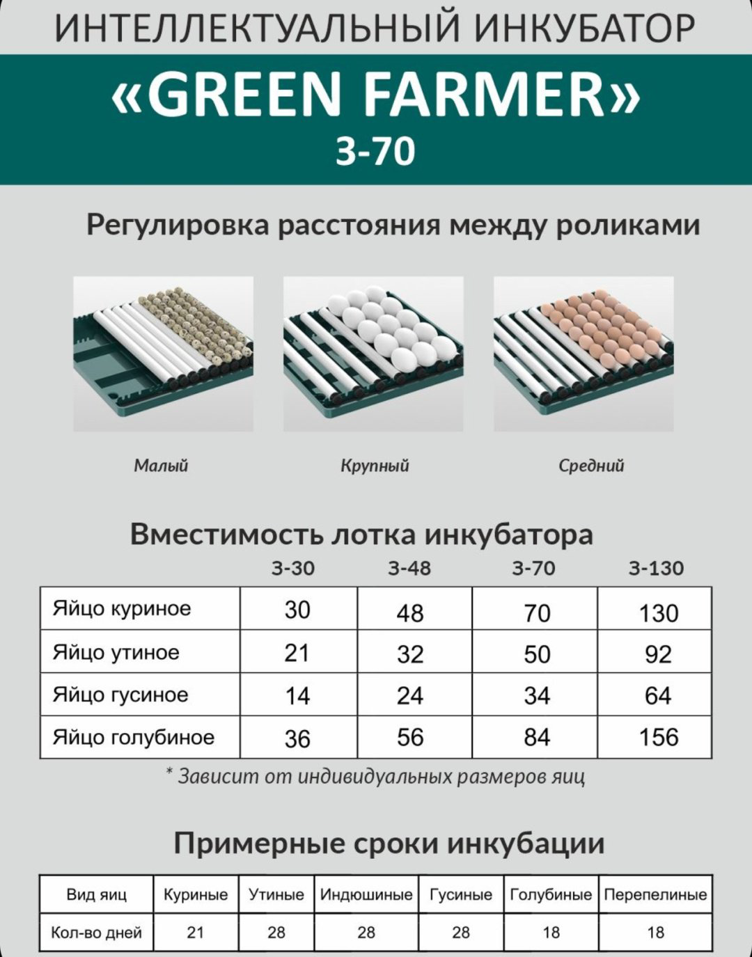 GREEN FARMER инкубатор З-70, вместимость: 70 шт купить,NaN
