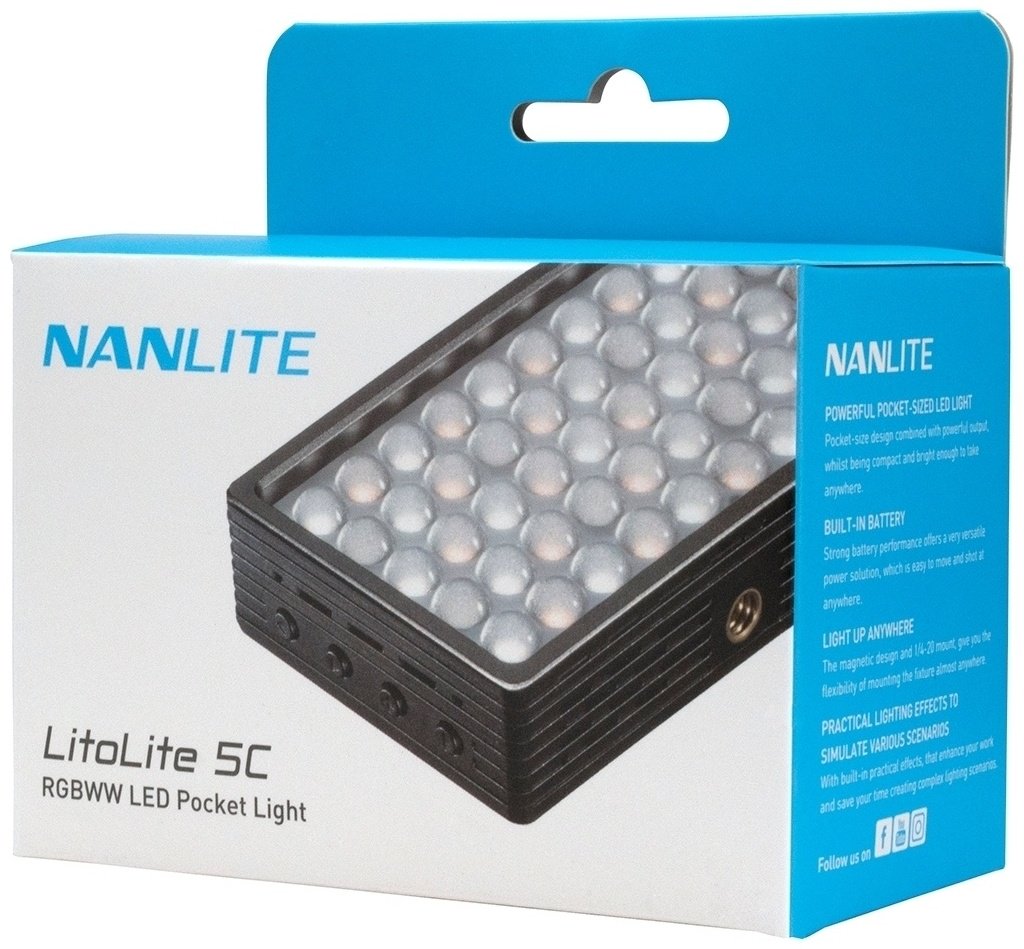 Постоянный свет Nanlite LitoLite 5C RGBWW черный - ForteMarket Постоянный свет Nanlite LitoLite 5C RGBWW черный купить,0