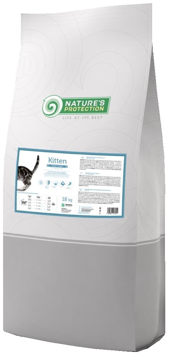 Корм Natures Protection Nature&#39;s Protection Kitten для котят птица 18 кг
