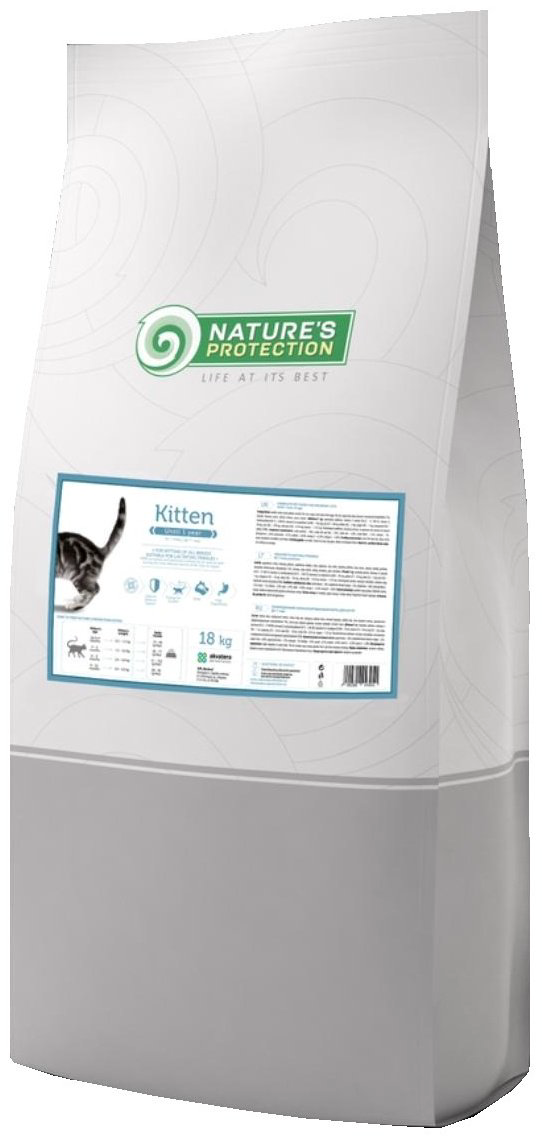 Корм Natures Protection Nature's Protection Kitten для котят птица 18 кг купить,NaN