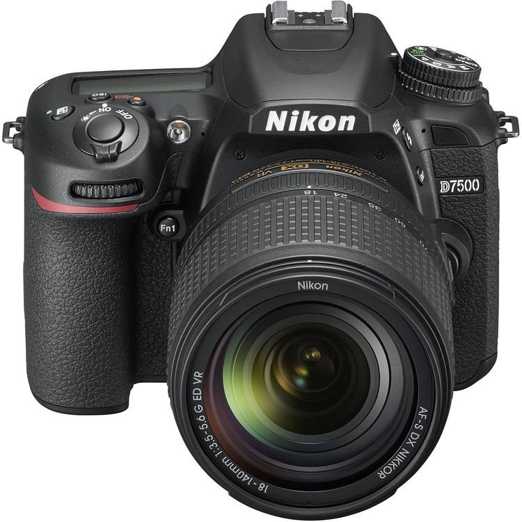 Фотокамера Nikon D7500 Kit 18-140 ED VR DX черный купить,NaN