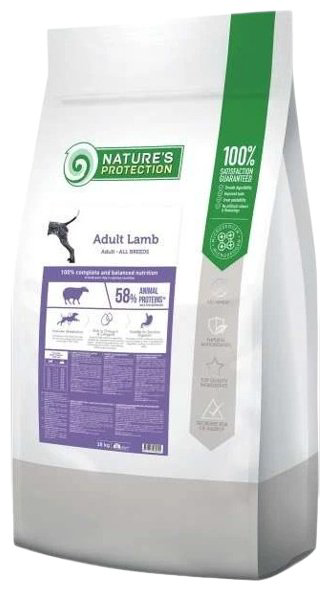Корм Natures Protection Adult Lamb Ягненок для взрослых всех пород 18 кг купить,NaN