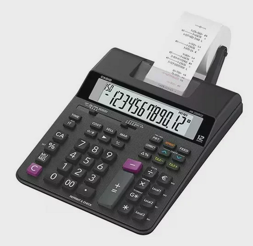 Калькулятор печатающий Casio HR-200RCE-W-EC Black