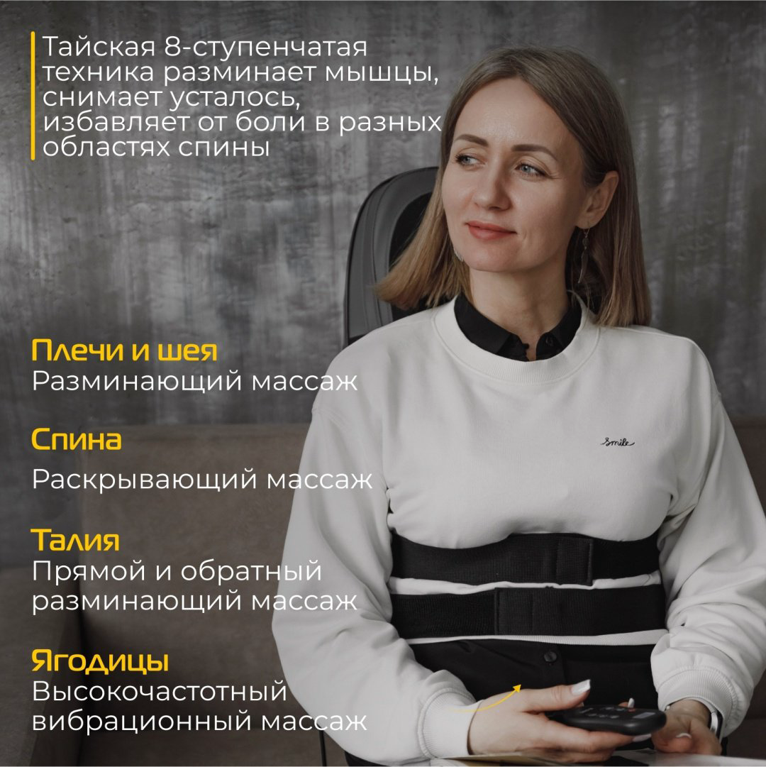Массажер SGM SGM-11 накладка на спинку стула вибрационный, надавливающий купить,NaN