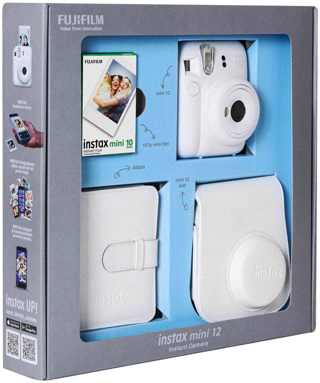 Фотокамера моментальной печати Fujifilm Instax mini 12 белый купить,84990