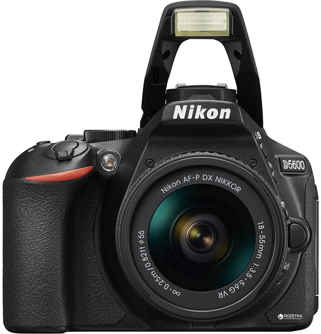 Фотокамера Nikon D5600 kit AF-P 18-55 мм f/3.5-5.6G VR черный купить,NaN
