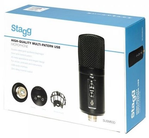 Микрофон Stagg SUSM60D USB черный купить,NaN