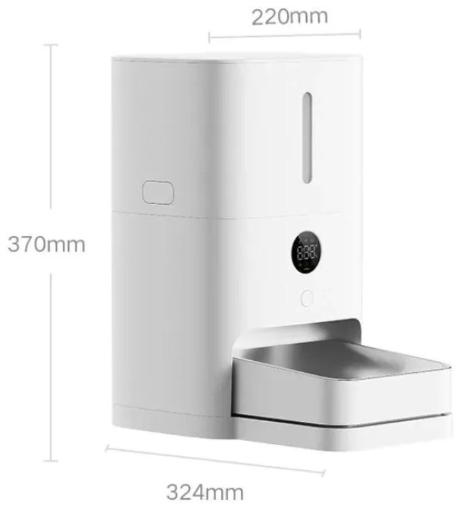 Автокормушка для кошек и собак Xiaomi Mijia Smart Pet Feeder 2 5000 мл белый купить,NaN