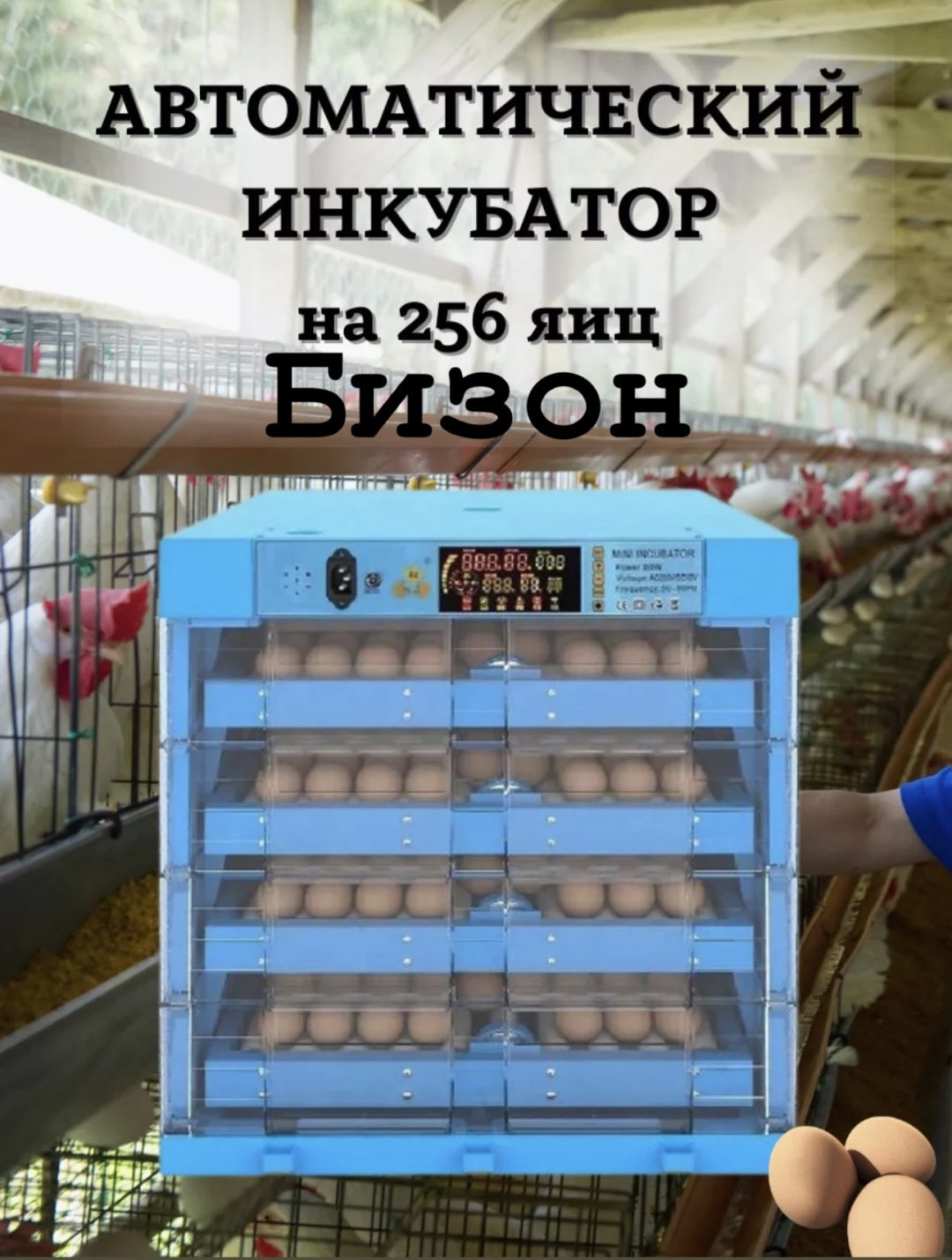 Бизон Инкубатор 256 Синий, вместимость: 256 шт